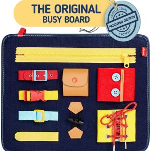 one of the best travel toys we have is a busy board