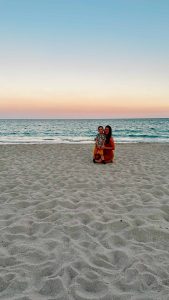 a must do activity in hollywood, fl with kids is to take a sunset picture on the beach