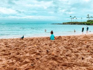 one of the best things to do in maui with kids is going to the beach!