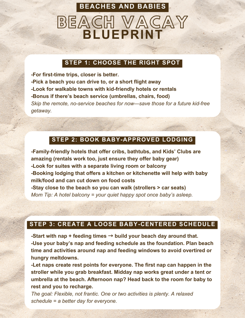 beach vacation with babies and toddlers blueprint